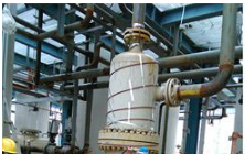 电伴热带安装在液硫罐