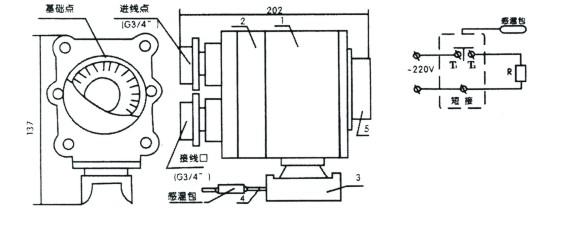 电伴热BJW51防爆温度控制器(图2) 电伴热BJW51防爆温度控制器(图2)